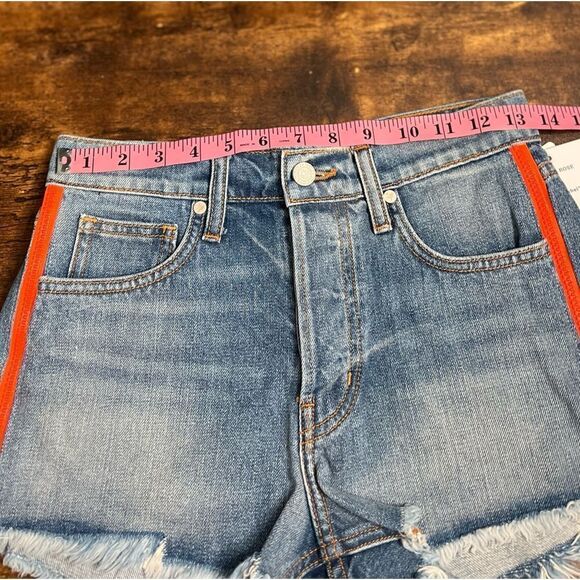 SANDRINE ROSE by FP Cut Off Side Zipper Distressed Denim Shorts. Size 24. NWT! - Picture 14 of 16